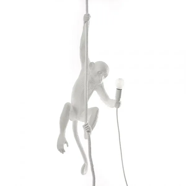 Monkey With Rope Lampa Sufitowa Biała