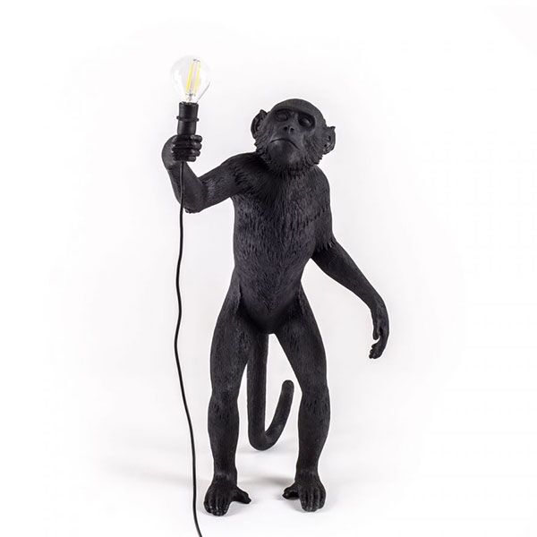 Monkey St&aring;ende Bordslampa Svart Utomhus