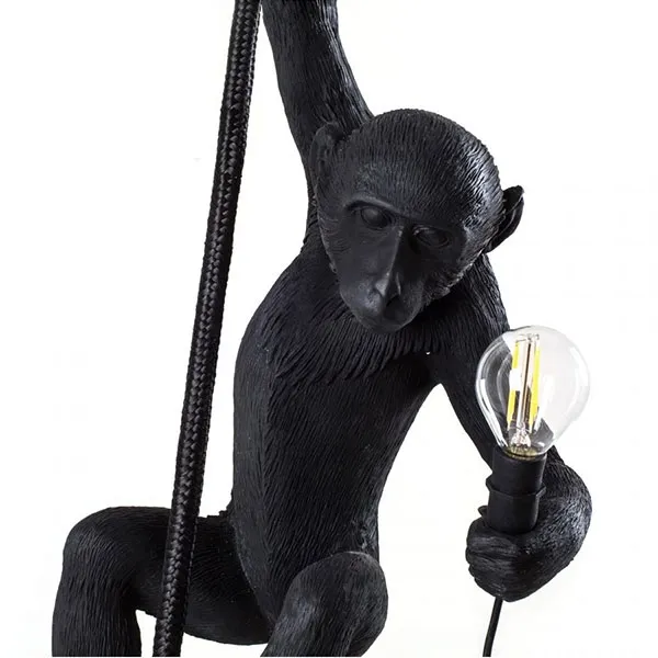 Monkey With Rope Plafoniera Da Esterno Nera