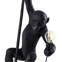 Monkey With Rope Plafoniera Da Esterno Nera