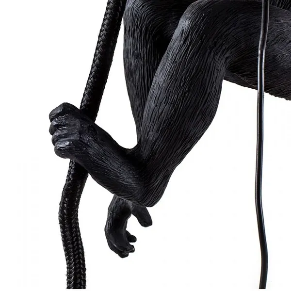 Monkey With Rope Plafoniera Da Esterno Nera