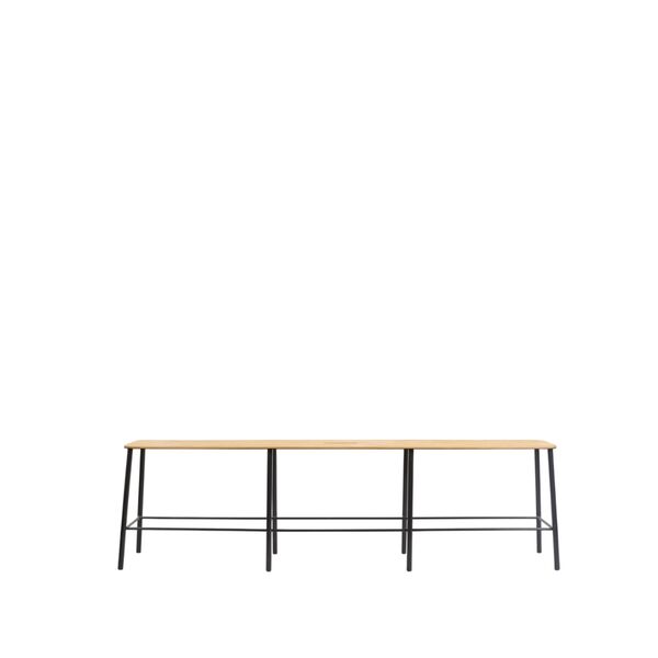 Adam Bank L160 Schwarz/Eiche