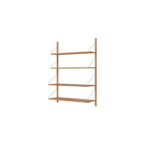 Shelf Library Single Section Shelf 114.8x80 Natural Oak