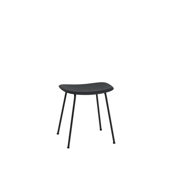 Fiber Hocker mit Rohrgestell Schwarz