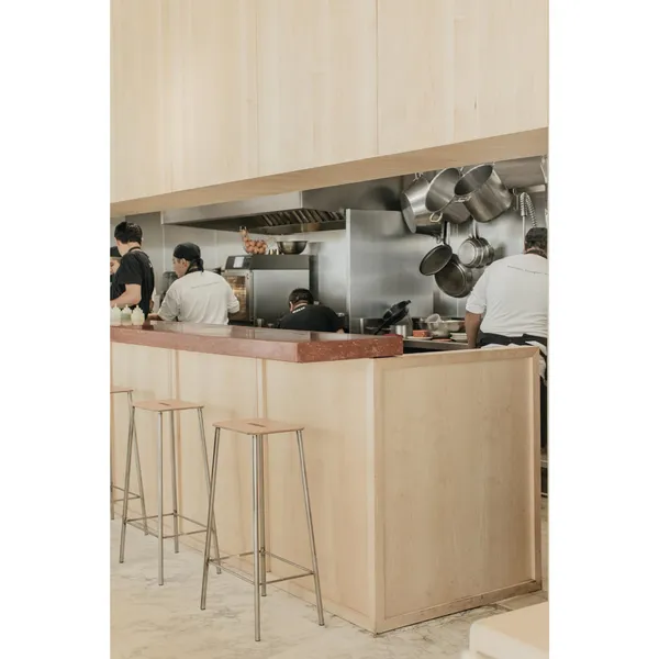 Adam Stool H65 Raw Steel/Leather
