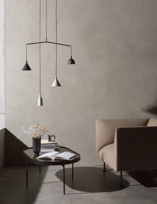 NoNo Table Small Black/ Beige Glass