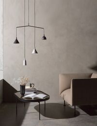 NoNo Table Small Black/ Beige Glass
