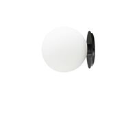 TR Vegglampe Sort Matt Opalglass