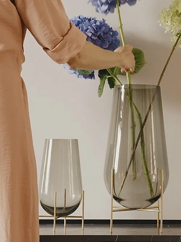 Echasse Vase Liten/Børstet Messing
