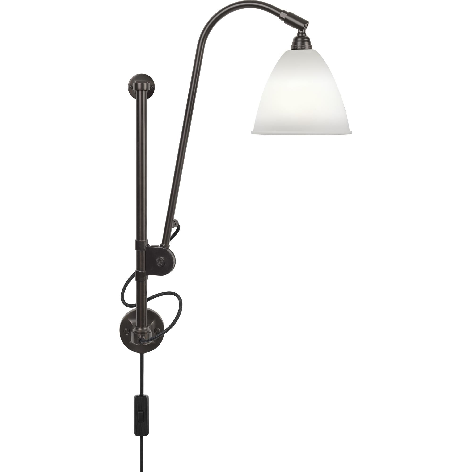 Bestlite BL5 V&auml;gglampa Svart M&auml;ssing/ Porslin