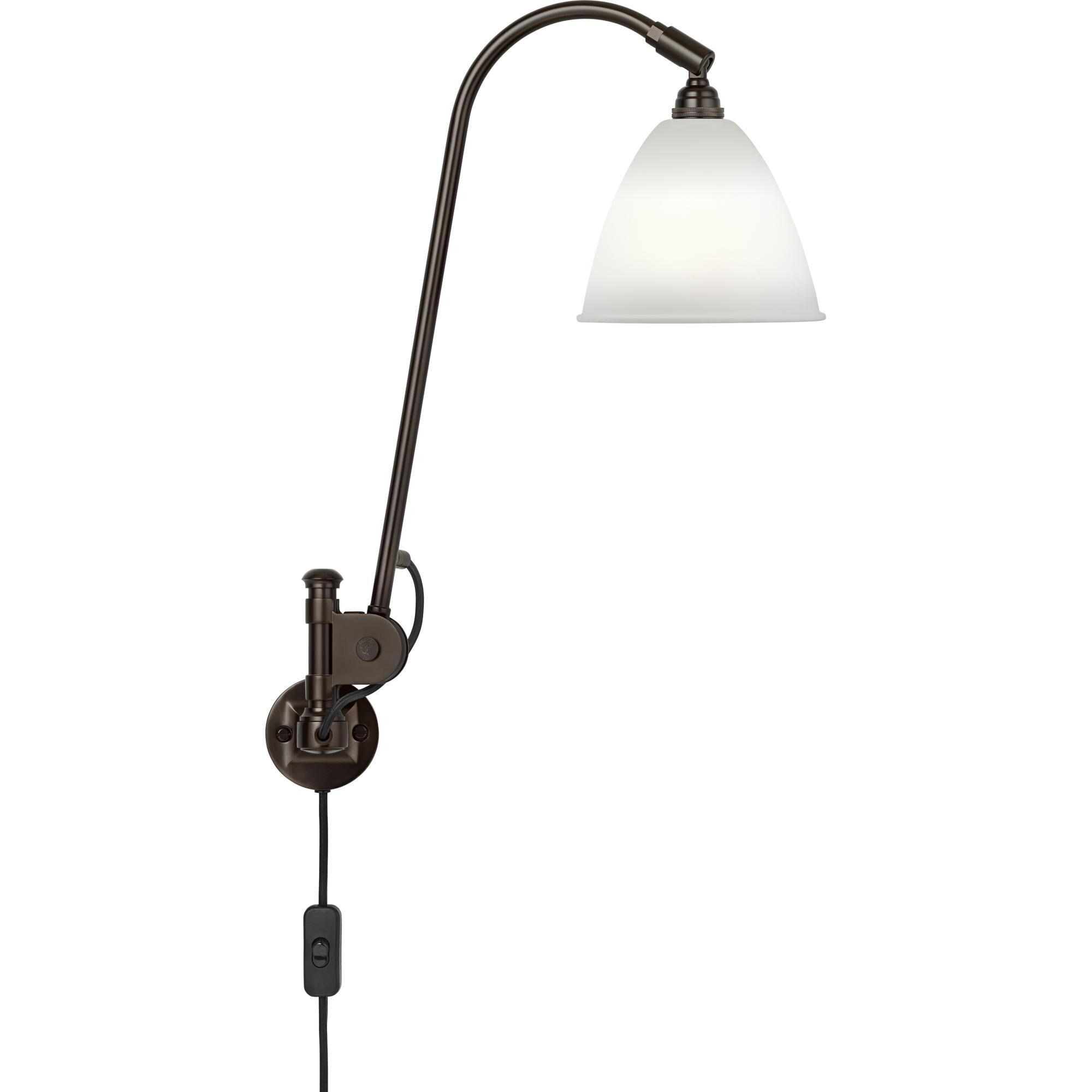 Bestlite BL6 V&auml;gglampa Svart M&auml;ssing/ Porslin