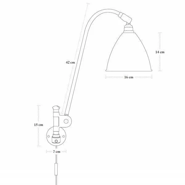 Bestlite BL6 Vegglampe Messing/Hvit