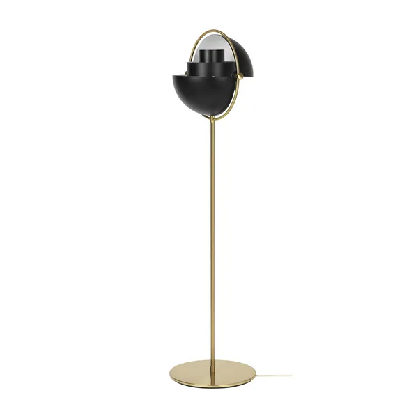 Multi-Lite Lampe de Sol Laiton/Noir Mat