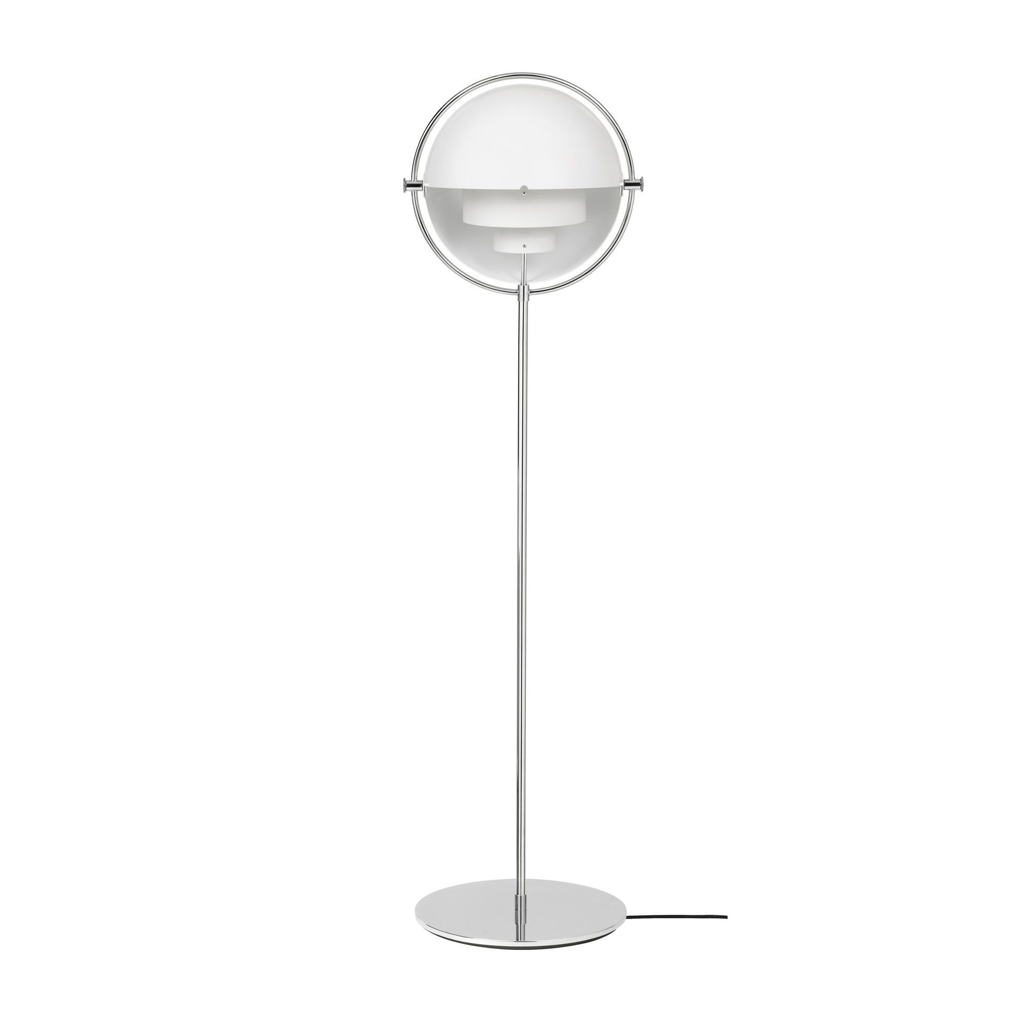 Lampadaire Multi-Lite Chrome & Blanc