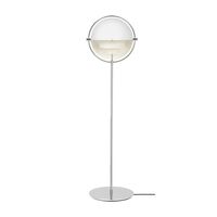 Lampadaire Multi-Lite Chrome & Blanc