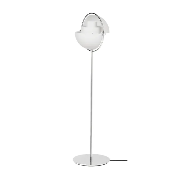 Lampadaire Multi-Lite Chrome & Blanc
