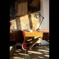 N205 Table Lamp Matt Black & Chrome