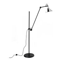 N215 Lampadaire Noir Mat & Chrome