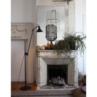 N215 Lampadaire Noir Mat & Chrome