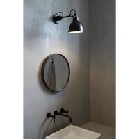 N304 Vegglampe Baderom Matt Sort