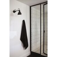 N304 Vegglampe Baderom Matt Sort