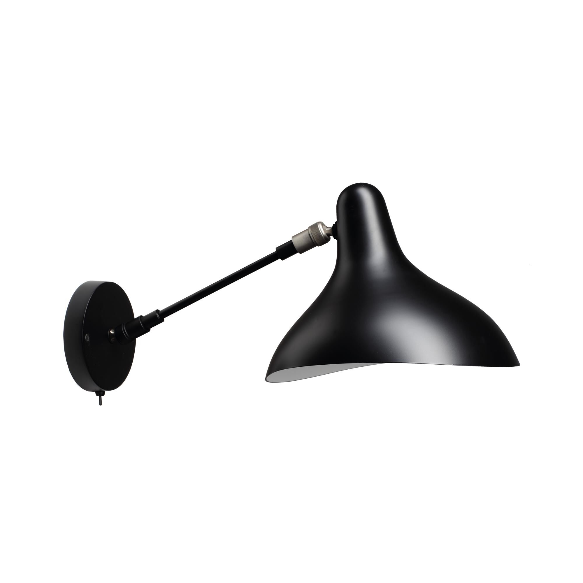Mantis BS5 SW Svart V&auml;gglampa med Str&ouml;mbrytare