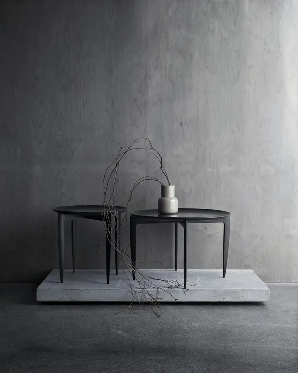 Tray Coffee Table Black Ø45