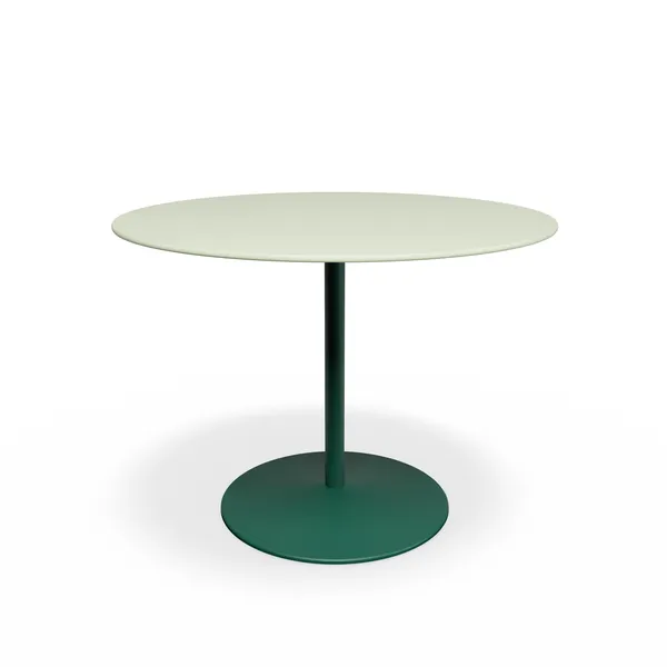 Panton Café- & Spisebord Ø100 4183-Forbo Pistachio Linoleum/136 Pine