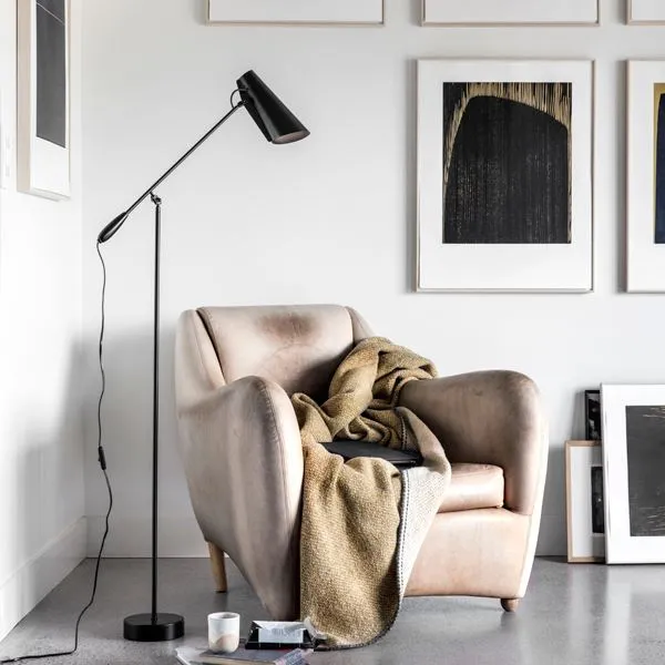 Birdy Gulvlampe Sort/Sort