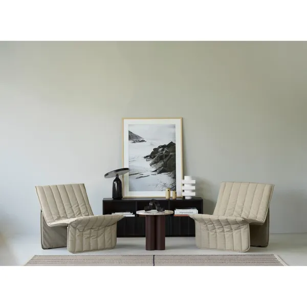 Rib Sideboard Niedrig Hybrid Soft Schwarz