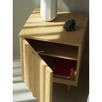 Rib Bedside Table Oak