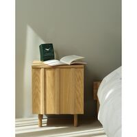 Rib Bedside Table Oak