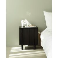 Rib Bedside Table Soft Black
