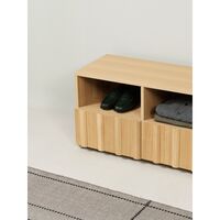 Rib Sideboard Niedrig Hybrid Eiche