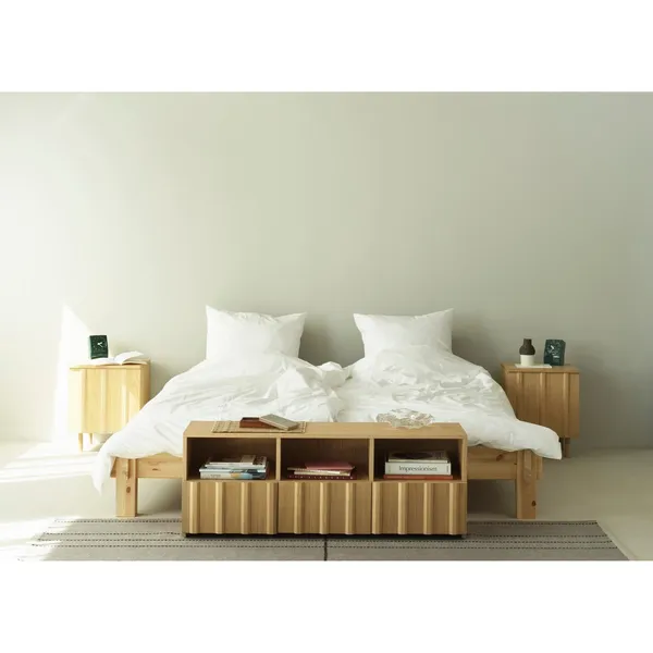 Rib Bedside Table Oak