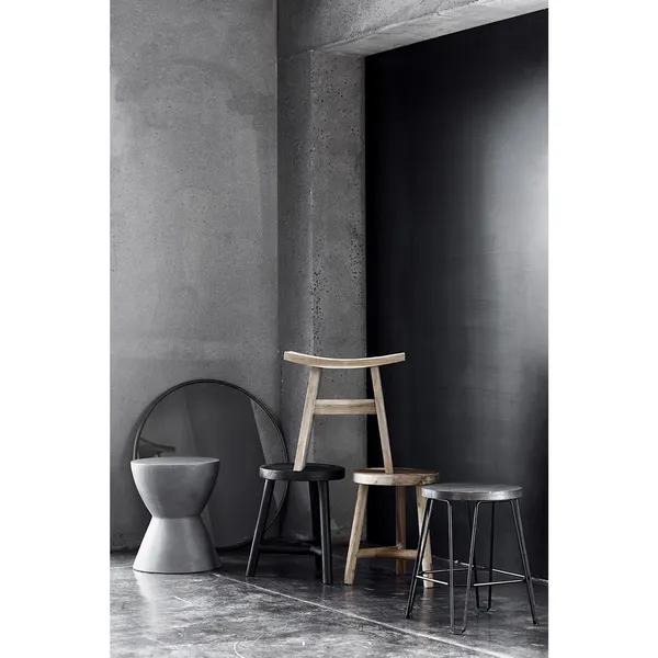 Copenhagen Wall Mirror Round Large Black