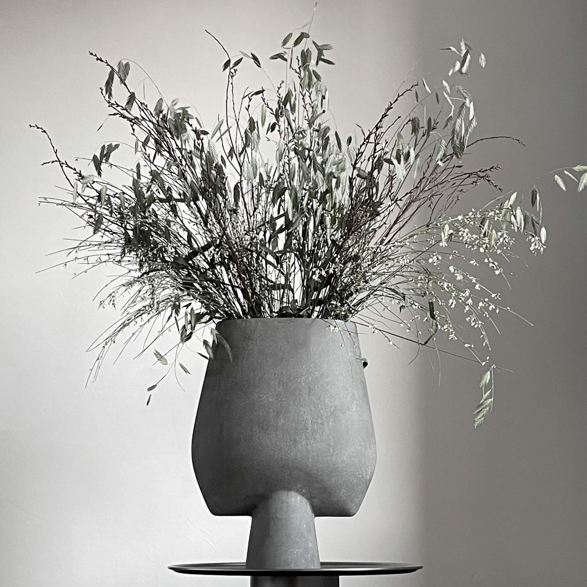 Sphere Vase Square Large Dark Grey | AndLight