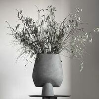 Sphere Vase Square Large Dark Grey