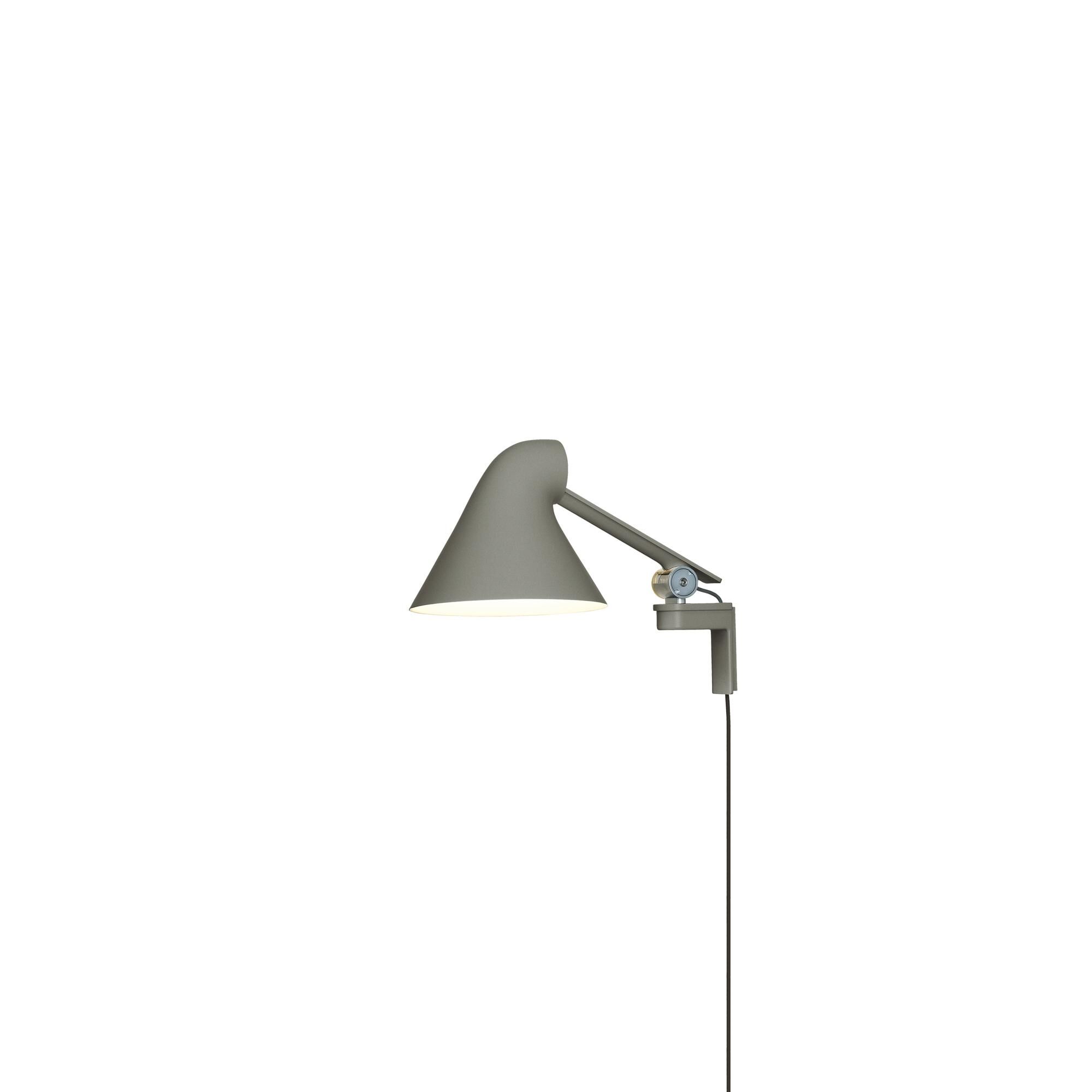 NJP Vglampe Kort Arm 2700K Lys Aluminium/Gr