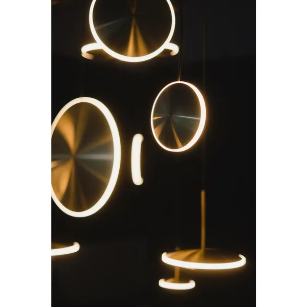 Chrona Dish 6 Horizontal Pendant Brass
