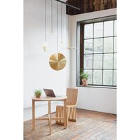 Chrona Dish 17 Horizontal Pendant Brass