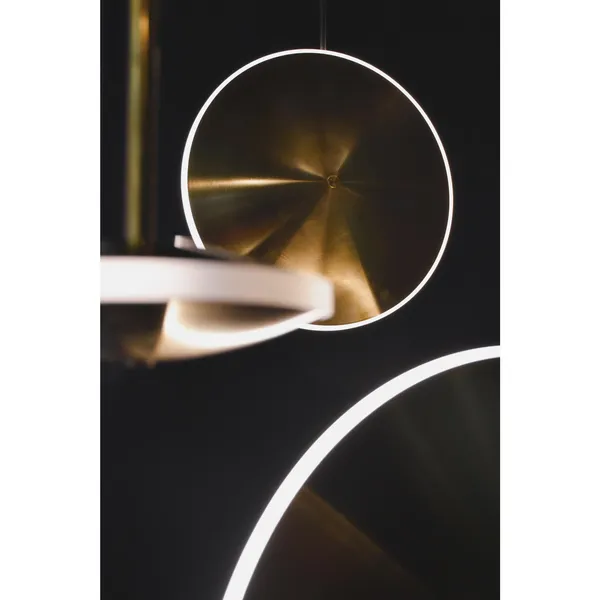 Chrona Dish 17 Horizontal Pendant Brass