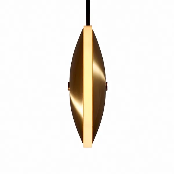 Chrona Dish 6 Vertical Pendant Brass