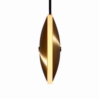 Chrona Dish 6 Vertical Pendant Brass