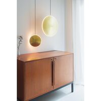 Chrona Dish 6 Vertical Pendant Brass