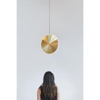 Chrona Dish 6 Vertical Pendant Brass