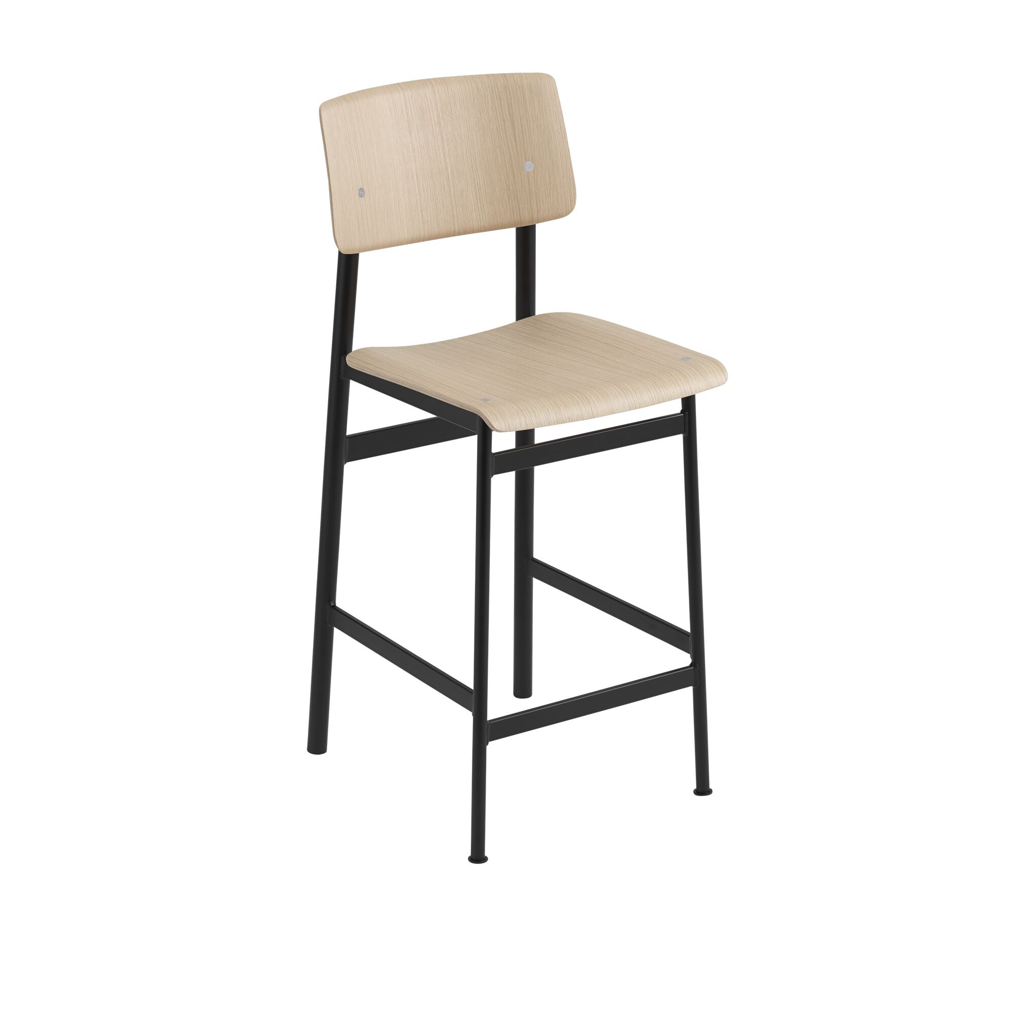 Loft Barstol Eg/Sort H98,5