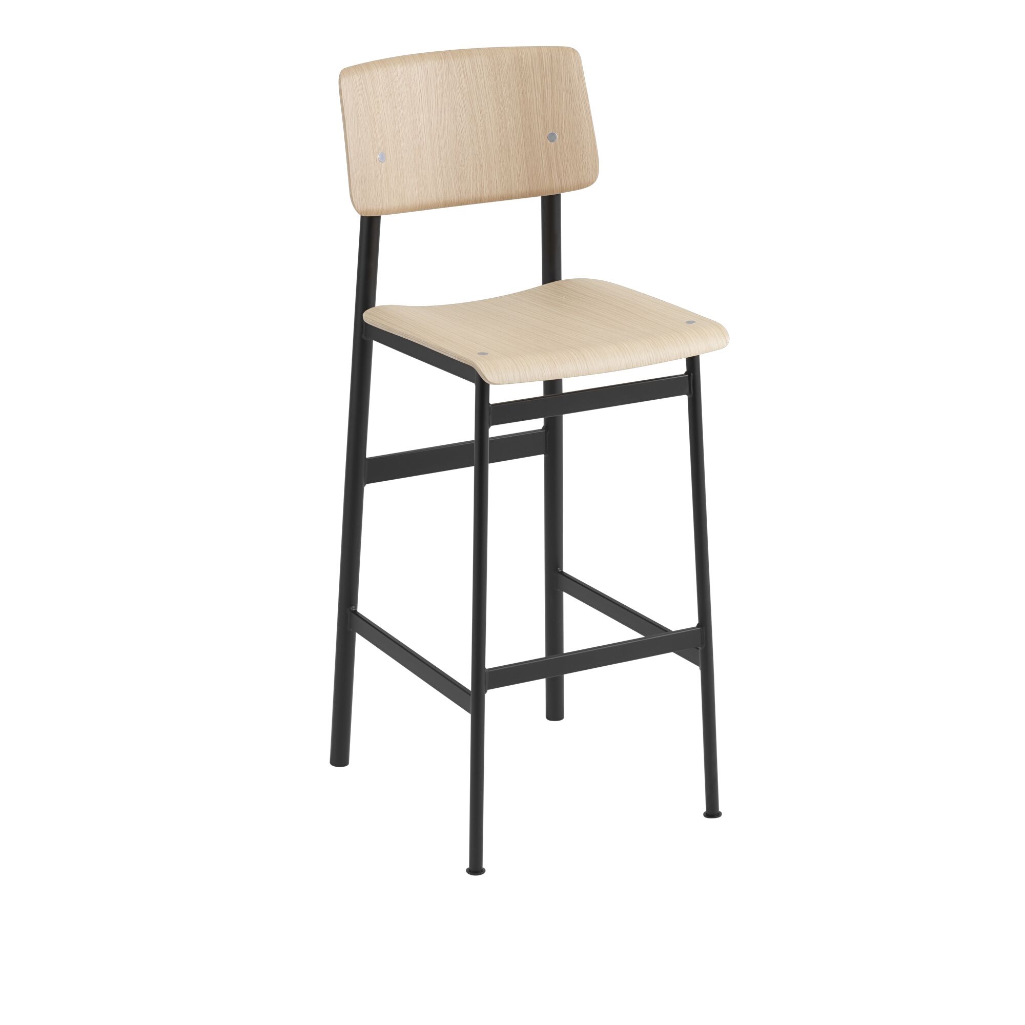 Loft Barstol Eg/Sort H108,5
