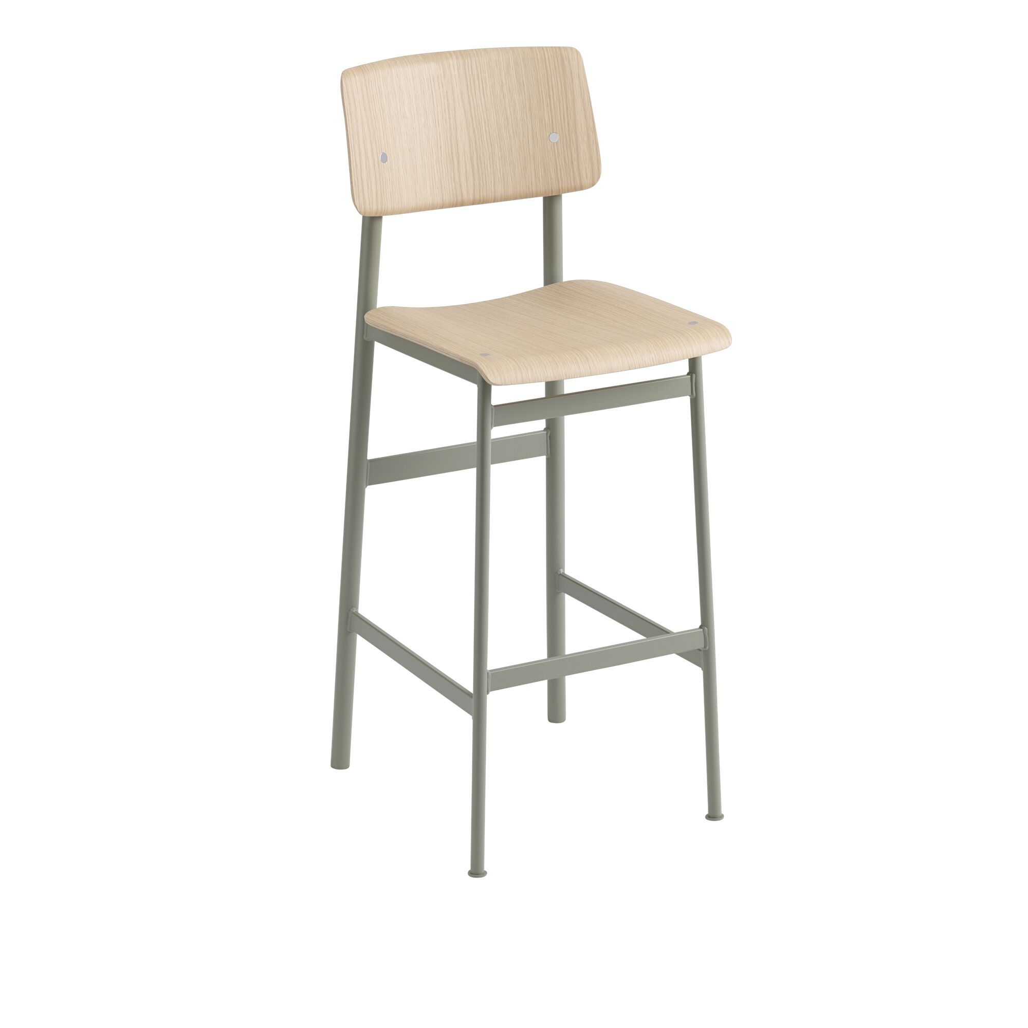 Loft Barkrakk Eik/Støvet Grønn H108.5