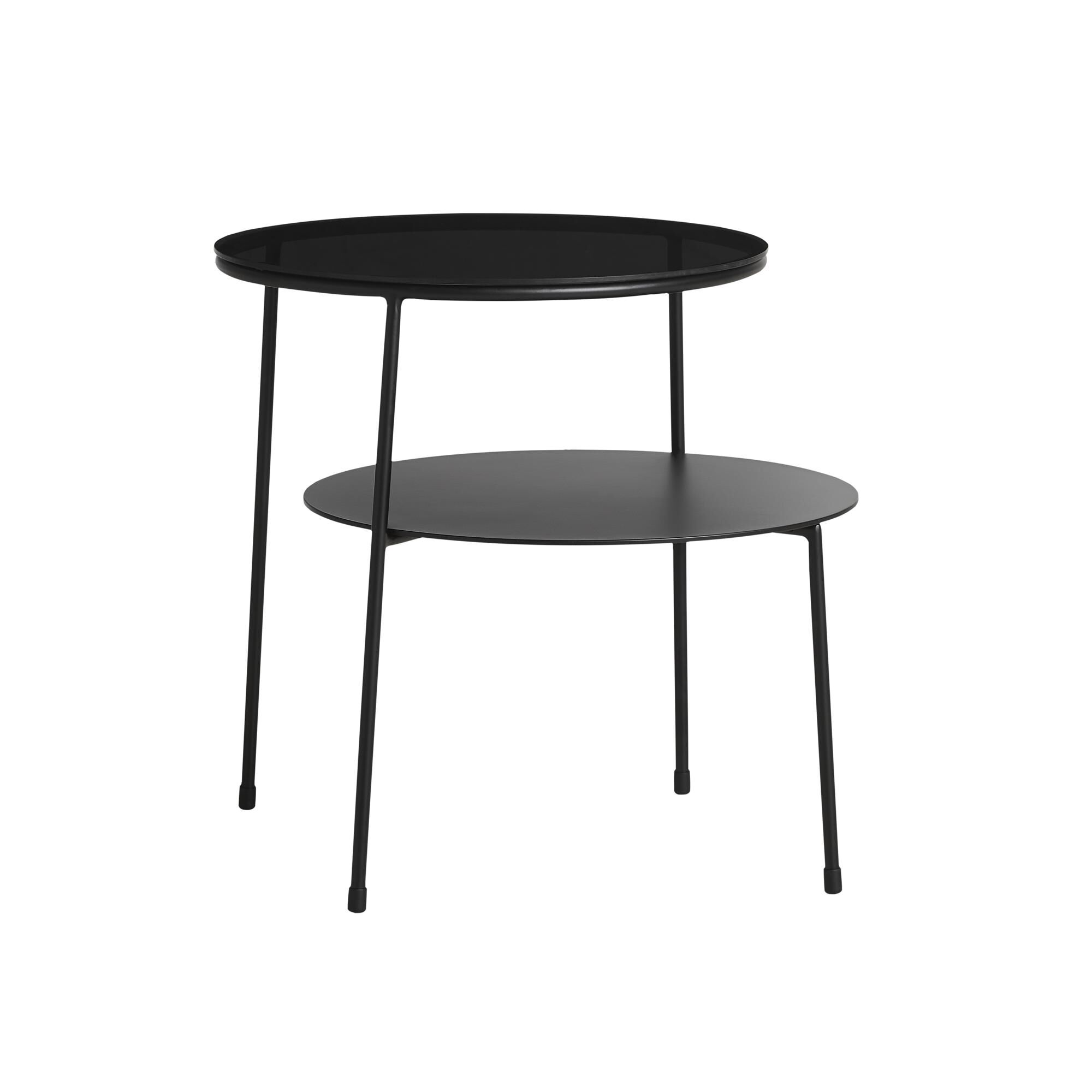 Duo Salongbord Sort/ Mørkt Røkt Glass